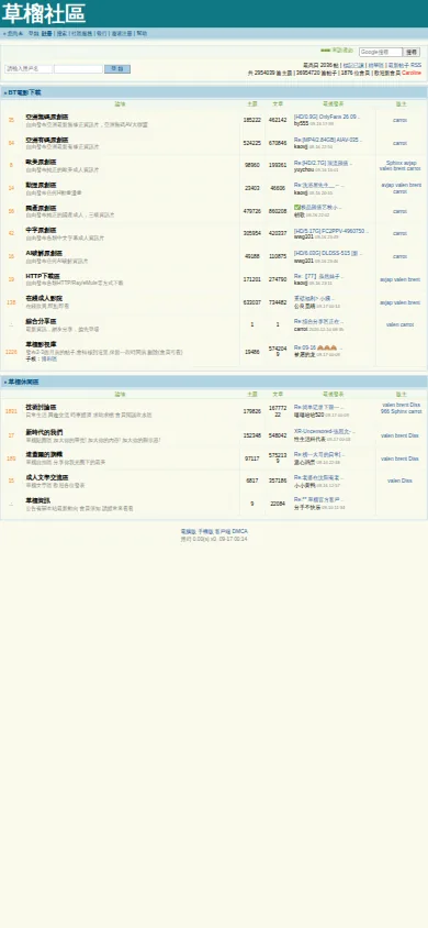T66y中文站官网界面实拍：版块总览